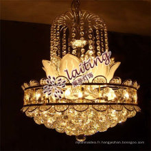 Guzhen E12 / E14 élégant petit or conduit lustre en cristal pendentif lumière pour la maison salon